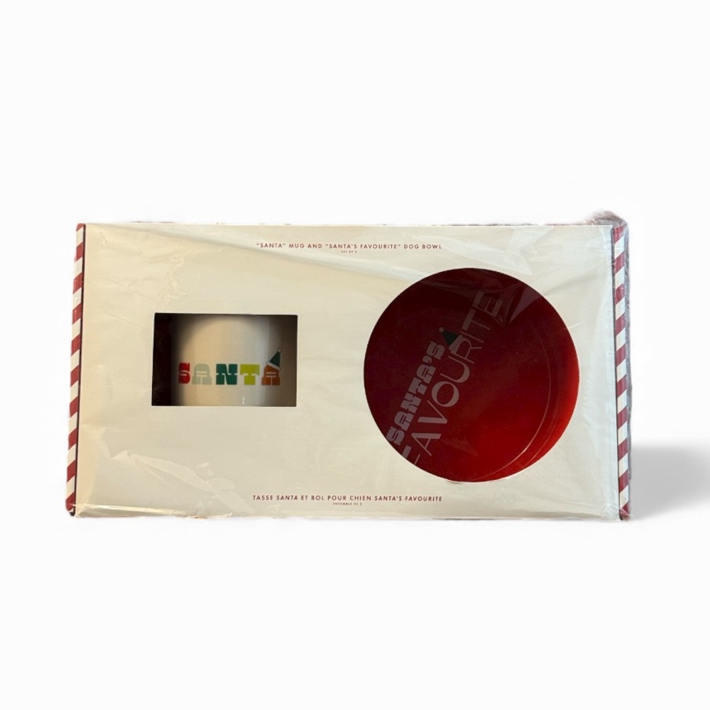 Indigo Santa Mug and Santa’s Favourite Dog Bowl Set